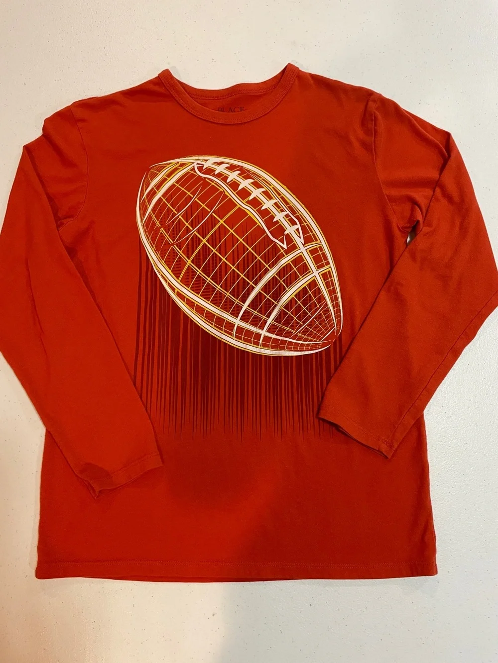The Children's Place Orange Long-Sleeve Football Graphic Tee Blue one 14. (2)